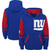 Outerstuff Youth Royal New York Giants Colorblock Full-zip Hoodie In Royal