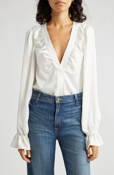 Ramy Brook Eloise Long-sleeve Blouse In Ivory