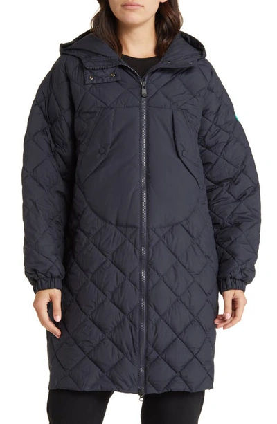 Save The Duck Valerian Hooded Quilted Coat In Black