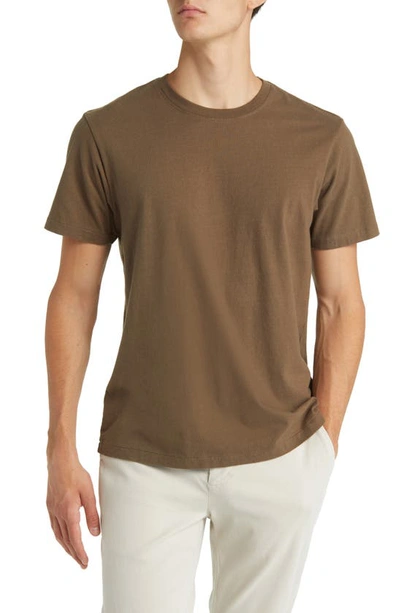 Frame Logo Cotton T-shirt In Mocha