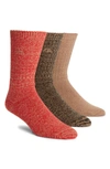 Ugg Assorted Trey Rib Knit Cozy Socks In Dark Cherry/ All Spice/ Black