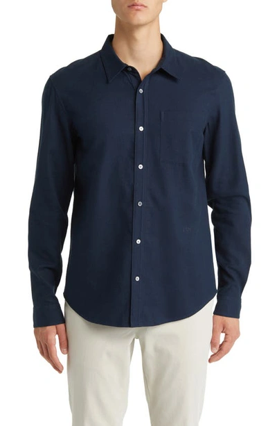 Frame Brushed Cotton And Tencel-blend Twill Shirt In Grey