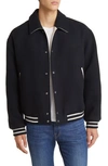 FRAME FALL WOOL BLEND VARSITY JACKET