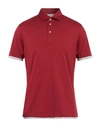 Brunello Cucinelli Polo Shirts In Red