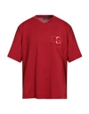 Dolce & Gabbana Man T-shirt Red Size 36 Cotton, Polyurethane In Red