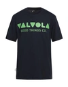 Valvola. Man T-shirt Navy Blue Size Xl Cotton