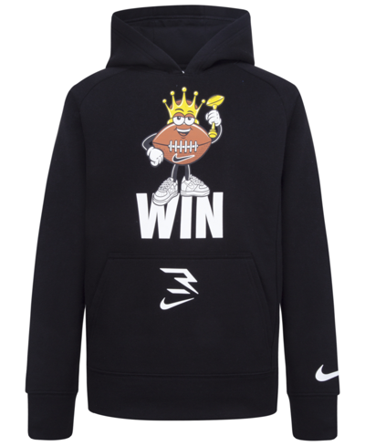 Nike 3brand By Russell Wilson Big Boys Win Ballers Pullover Hoodie In Black