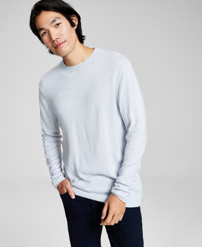 And Now This Men's Regular-fit Solid Crewneck Sweater, Created For Macy's In Silver