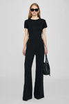 Anine Bing Amani Tee In Black Cashmere Blend In Black