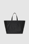 ANINE BING ANINE BING LARGE RIO TOTE IN BLACK RECYCLED LEATHER