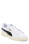 Puma Smash 3.0 Leather Sneaker In  White-black-gold-ivory