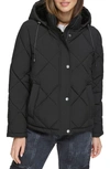 DKNY DIAMOND QUILT WATER RESISTANT PUFFER JACKET