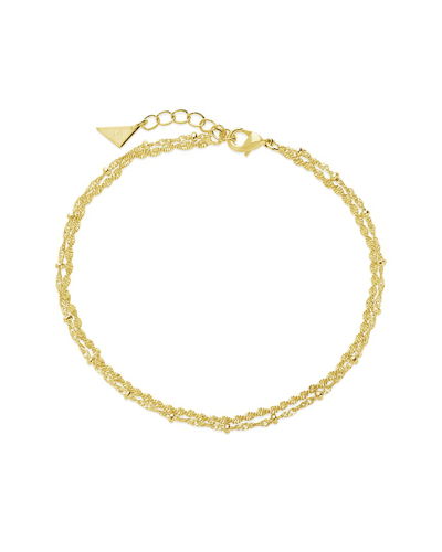 Sterling Forever 14k Plated Kyra Layered Bracelet In Gold