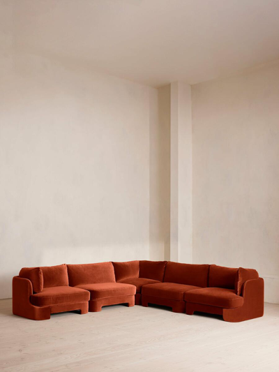 Soho Home Odell Sectional Sofa In Red