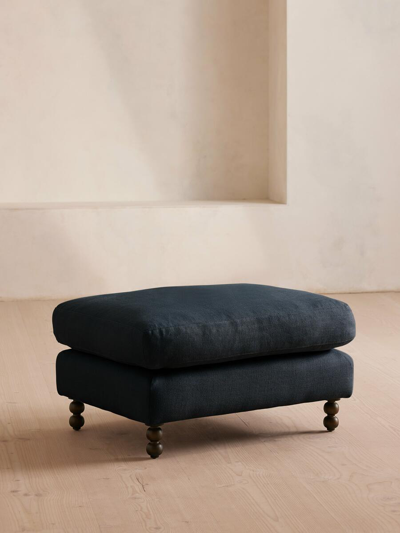 Soho Home Audrey Rectangle Ottoman In Blue