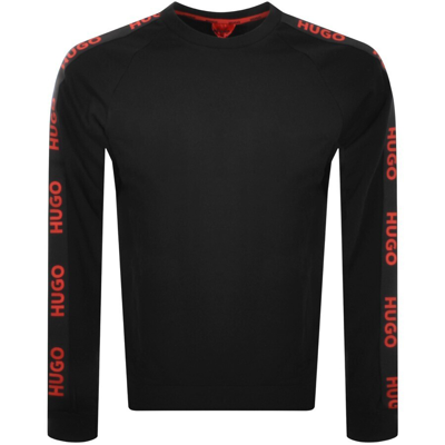 Hugo Lounge Sporty Logo Sweatshirt Black In Black 001