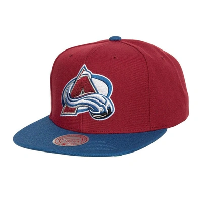 Mitchell & Ness Colorado Avalanche Nhl Team 2 Tone 2.0 Snapback Cap In Red