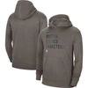 Nike Unisex  Olive Golden State Warriors 2023/24 Performance Spotlight On-court Practice Pullover Hoo In Heather Gray