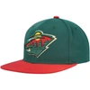 Mitchell & Ness Men's  Green Minnesota Wild Core Team Ground 2.0 Snapback Hat In Green