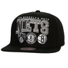 Mitchell & Ness Men's  Black Brooklyn Nets Champ Stack Snapback Hat In Black