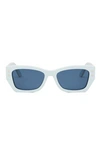 Dior Pacific S2u Blue Cat Eye Sunglasses In Shiny Light Blue/blue