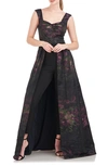 Kay Unger Josepha Maxi Jumpsuit In Dark Midnight Multi