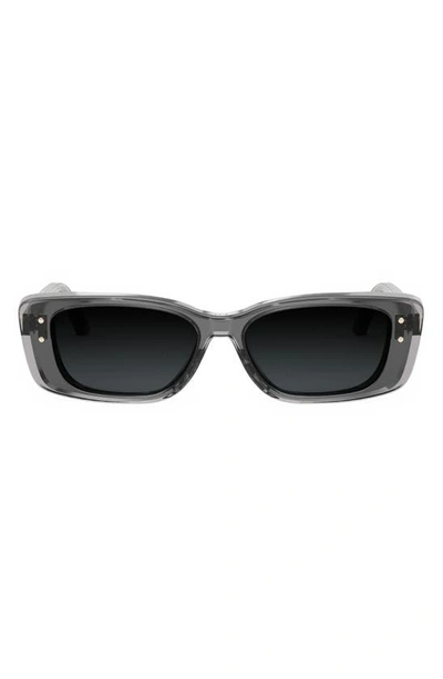 Dior Highlight S2i Rectangular Sunglasses, 53mm In Gray/black Solid
