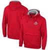 Colosseum Scarlet Ohio State Buckeyes Half-zip Hoodie In Scarlet