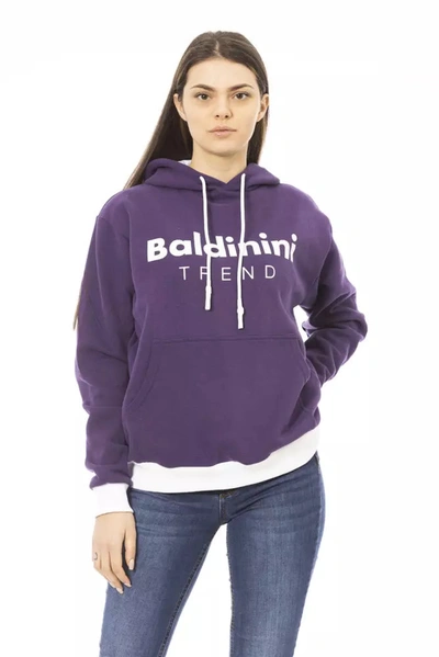 Baldinini Trend Violet Cotton Sweater In Purple
