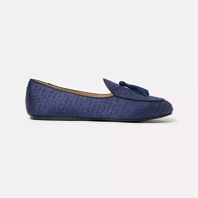 Charles Philip Blue Leather Moccasin