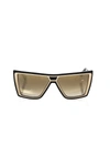 Frankie Morello And Square Frame Women's Sunglasses In Black