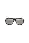 Frankie Morello Black Metallic Fibre Sunglasses In Black