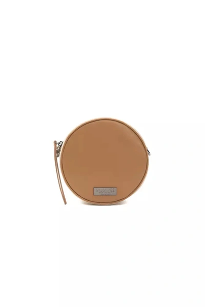 Pompei Donatella Elegant Small Oval Leather Crossbody Women's Bag In Brown