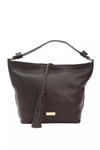 Pompei Donatella Brown Leather Shoulder Bag In Brown