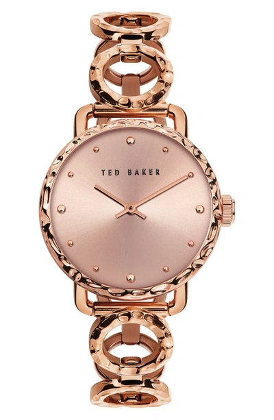 Ted Baker Women's Victoriaa Rose Gold-tone Stainless Steel Bracelet Watch 34mm