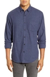 Rails Runson Slim Fit Flannel Button-down Shirt In Heather Blue