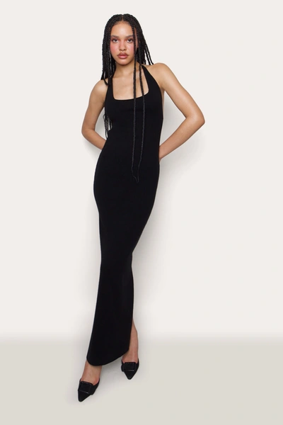 Danielle Guizio Ny Halter Backless Gown In Black