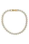 Ettika Cubic Zirconia Bezel Bracelet In Gold