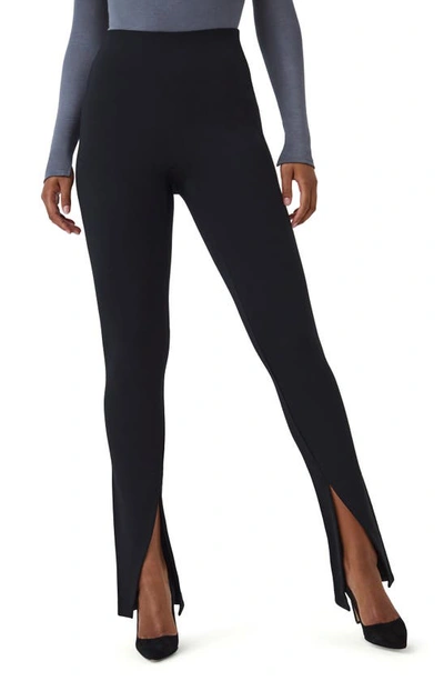 Spanx Perfect Front Slit Legging In Classic Black