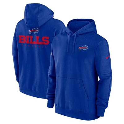 Nike Buffalo Bills Sideline Club Menâs  Men's Nfl Pullover Hoodie In Blue