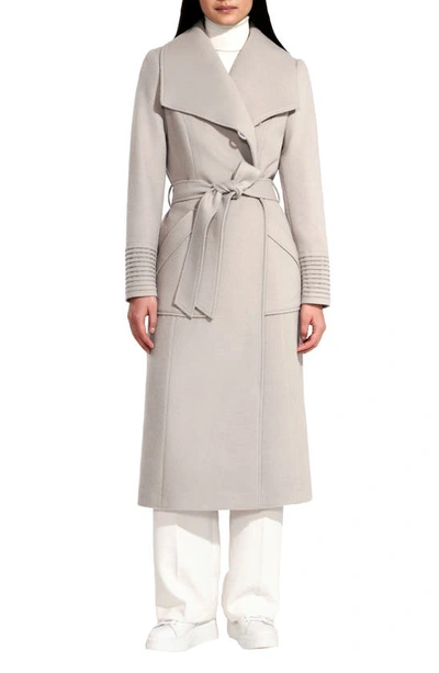 Sentaler Belted Alpaca-blend Wrap Coat In Bleeker Beige