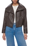 MOTHER FAUX LEATHER MOTO JACKET