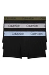 CALVIN KLEIN 3-PACK LOW RISE MICROFIBER STRETCH TRUNKS