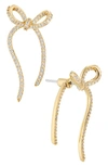 Nadri Cubic Zirconia Bow Ear Jackets In Gold