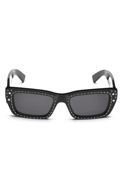 Moncler X Palm Angels Square-frame Sunglasses In Shinky Black Smoke
