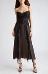JASON WU COLLECTION FLORAL EMBROIDERED TULLE SILK MIDI DRESS