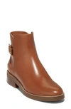 Cole Haan Women's Hampshire 25mm Leather Buckle Booties In British Tan