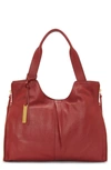 Vince Camuto Corla Leather Tote In Scarlet