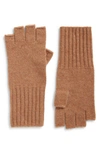 Nordstrom Recycled Cashmere Blend Fingerless Gloves In Cashew