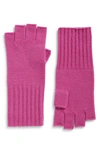 Nordstrom Recycled Cashmere Blend Fingerless Gloves In Purple Orchid